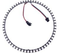 WS2812B 8/16/24/35/45/60/241 LED Pixel Ring Addressable Led Module WS2812 IC RGB Full Color Round Led Circle DC5V (60 LED, Black)