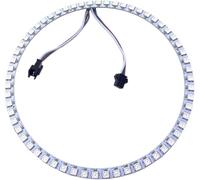 WS2812B 8/16/24/35/45/60/241 LED Pixel Ring Addressable Led Module WS2812 IC RGB Full Color Round Led Circle DC5V (60 LED, White)