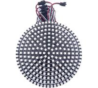WS2812B 8/16/24/35/45/60/90/241 LED Pixel Ring Address Led Module WS2812 IC RGB Full Color Round Led Circle DC5V (241 LED, Black)