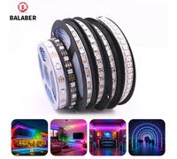 WS2812B Striscia Led 5v 30/60/74/96/144 Led Smart RGB Pixel Strip Nero/Bianco PCB IP30/65/67 WS2811 IC Ha Condotto La Luce 1m/2m/3m/4m/5m