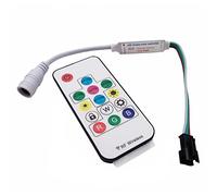WS2812B WS2811 controller LED indirizzabile RF Remote Wireless Mini Controller 5~24V DC per Sogno Colore Arcobaleno RGB LED Pixel Strip Panel Light 3pin Connettore JST 200 modalità colore