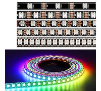 WS2812B WS2812 - Striscia LED RGB 30/60/74/96/144Pixel/LEDs/M Band Light 5V (White PCB IP30, 5M 74 LED/M)