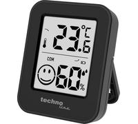 WS9417 - Stazione termica igrometro interno digitale per temperatura e umidità, indicatore comfort, indicatore di tendenza, valori MIN/MAX, posizionamento, supporto magnetico, nero