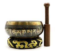 Wsaman Autentico Antico Ciotola di Canto Tibetani Antico, Chakra Tibetana Fatta A Mano Master Campana Tibetan Strumento Musicale per Meditazione Guarigione Rilassamento Yoga,2,12.5cm
