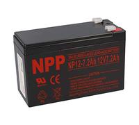 WSB Batteria al piombo NPP 12 V 7,2 Ah 4,8 mm Faston Lead-Acid AGM compatibile 7 Ah, 7,5 Ah, 8 Ah, 9 Ah UPS 9 Ah
