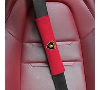 WSCDMCC 2 Pezzi Copri Cintura di Sicurezza Auto per Lamborghini, Confortevole Traspiranti Imbottiture Cinture di Sicurezza, Accessori Auto,A