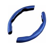 WSCDMCC Coprivolante Auto per Citroen C3/C3 Aircross/C3 Picasso/C4 Coupe/C4 Pallas/C4 2000-2024, Segmentata Fibra Carbonio Antiscivolo Traspirante Copri Volante, Accessori Interno,Blue
