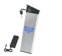 WSDAV Batteria agli ioni di Litio Integrata Pieghevole da 36V 10Ah 12Ah 14Ah Batteria di Ricambio Nascosta Interna da 48V 10,5Ah con Caricabatterie e BMS per Motore da 0 a 100W,36v10ah