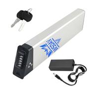 WSDAV Pacco Batteria Ricaricabile agli ioni di Litio 48V 10,4Ah 12Ah 12,8Ah 14Ah Batteria Interna Nascosta con caricabatteria e Scheda BMS Integrata per Motore 0-700W,48v10.4ah