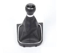WSDERUB Compatibile Con VW Per Rabbit Per Golf 5 Per Jetta MK5 2004 2005 2006 2007 2008 2009 2010 Pomello Del Cambio A 5 E 6 Velocità Con Custodia A Collare(5 Speed Black Line)