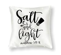 WSDESDEC Easter Salt and Light Matthew 5:13-16 Federa per cuscino traspirante elegante per cuscino da tenda, federa quadrata in seta per decorazione domestica, patio, auto, interni, 66 x 66 cm