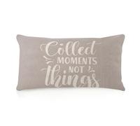 WSDESDEC Federa per cuscino con cerniera, 30,5 x 50,8 cm, motivo: Collect Moments Not Things, decorazione lombare, per camera da letto, ufficio, casa