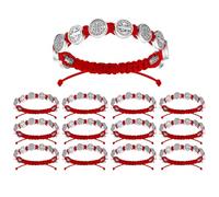 Wsdsgz 12 braccialetti regolabili con medaglie benedettine in tessuto accessori religiosi cristiani simbolici gioielli protezione religiosa fascino, Misura unica, come descritto