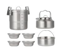 Wsdsgz 2. Utensili da cucina leggeri da campeggio, pentole da esterno, bollitore e attrezzatura da cucina per alpinismo, viaggi