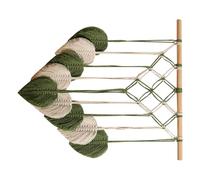 Wsdsgz Arazzo da parete in macramè in cotone testurizzato con frange nappe per camera da letto soggiorno decorazione grandi foglie tessute a mano arte da parete