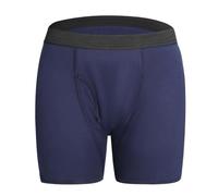 Wsdsgz Biancheria intima morbida a prova di perdite per il controllo della vescica da uomo, lavabile, con apertura a mosca e a prova di perdite, lavabile e riutilizzabile, blu navy, L