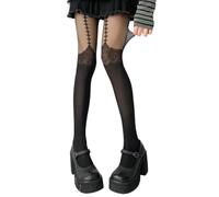 Wsdsgz Calze senza cuciture con trama a spina di pesce, calze in nylon morbido, vestibilità comoda, per abiti da ballo e occasioni professionali Collant traspiranti, Nero , Taglia unica