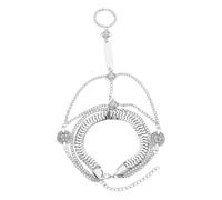 Wsdsgz Catena a mano da donna minimalista multistrato collegata a dito elegante gioielli impilabili adatti per l'uso quotidiano festa regolabile impilabile mano, Misura unica, come descritto