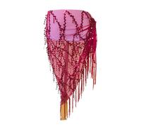 Wsdsgz Catena per la vita della danza del ventre con frange artistiche, accessorio per la vita per spettacoli teatrali ed eventi, cintura per il ventre con design artistico, Porpora, Taglia unica