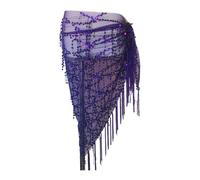 Wsdsgz Catena per la vita della danza del ventre con frange artistiche, accessorio per la vita per spettacoli teatrali ed eventi, cintura per il ventre con design artistico, Viola, Taglia unica