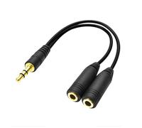 Wsdsgz Cavo splitter audio da 3,5 mm, 1 maschio a 2 femmine, 2 dispositivi di condivisione per gli appassionati di musica, con struttura in acciaio rivestito in rame, cavo per condivisione del suono a