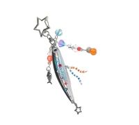 Wsdsgz Ciondolo a forma di pesce, multifunzionale, alla moda, ornamento per feste, con texture acrilica, ideale per amici e amanti della moda, portachiavi a forma di pesce in acrilico, Piccoli