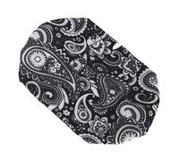 Wsdsgz Copertura elastica per la testa ricamata motivo floreale sciarpa invernale calda tessuto morbido e confortevole per le donne attività all'aperto elegante avvolgere la testa all'aperto, Nero