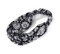 Wsdsgz Copertura elastica per la testa ricamata motivo floreale sciarpa invernale calda tessuto morbido e confortevole per le donne attività all'aperto elegante avvolgere la testa all'aperto, Nero