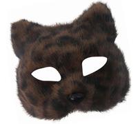 Wsdsgz Copricapo in peluche di alta qualità, mezzo regolabile, per cosplay, feste in costume, eventi di Halloween e uso scenico, realistico, peloso