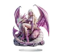 Wsdsgz Decorazione minimalista 2D con drago piatto e bellezza in acrilico Art Statue Base Decorazione per mensola ufficio soggiorno artistico drago bellezza donna decorazioni da tavolo