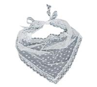 Wsdsgz Elegante sciarpa in pizzo a forma di cuore/fiocco, triangolare, per abbigliamento da vacanza e fotografia primaverile, accessori per lo styling dei capelli, Amore, Taglia unica