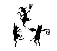 Wsdsgz Eleganti statue di felini in metallo nero adatte per la decorazione del cortile Nessuno strumento di installazione richiesta artigianato sculture nere all'aperto