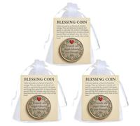Wsdsgz Gettoni dell'amicizia, incisione con scritta in lingua inglese "Loving word", moneta in metallo, include biglietto per messaggi, compatto, souvenir, incisione