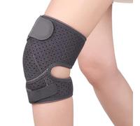 Wsdsgz Ginocchiera ammortizzante con cinghie regolabili e rinforzata, per allenamento, ciclismo, ginocchiera doppia cintura