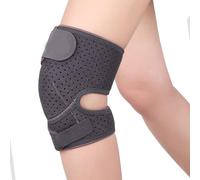 Wsdsgz Ginocchiera portatile perforata compressioni ginocchiera con cinghia regolabile cintura di protezione rinforzata cintura di protezione rinforzata