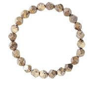 Wsdsgz Pietra naturale pirite sfaccettata Bead per gli uomini Lunghezza regolabile Bracciale Accessori da polso per la moda