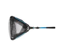 Wsdsgz Rete da pesca triangolare di grande capacità con manico estensibile e maglie impermeabilizzate per la mosca antiscivolo