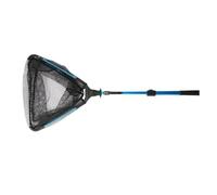 Wsdsgz Rete da pesca triangolare di grande capacità con manico estensibile e maglie impermeabilizzate per la mosca antiscivolo