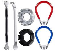 Wsdsgz Set di chiavi per raggi per bici portatili con leve per pneumatici universale Nipples Tenditore per biciclette Chiave per raggi portatile Strumento per raggi per bici