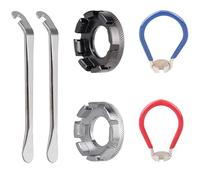 Wsdsgz Set di chiavi per raggi per bici portatili con leve per pneumatici universale Nipples Tenditore per biciclette Chiave per raggi portatile Strumento per raggi per bici