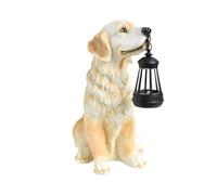 Wsdsgz Statua solare del cane della decorazione esterna del giardino con la luce esterna della figurina decorazione per gli ornamenti del cortile