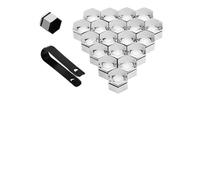 WSDUILA 24 Pezzi Copri Bulloni Auto per Suzuki Jimny 1998-20220-2021 2022 2023 2024, Set di Cappucci copridadi per bulloni Ruota con Set di Strumenti di Rimozione per Auto,Silver-17mm