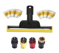 WSFYTAM Accessorio per Finestre per Kärcher SC1/ SC2/ SC3/ SC4/ SC5/ SC7/ CTK10/20, Ugello per Pulizia A Vapore dei Vetri con Set di Panni in Microfibra, Pulizia Senza Striature del Vetro,Nero