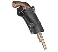WSFZEG Fondina Flintlock Pirata, Doppia Pistola Titolare Revolver Cintura Fondina Medievale Steampunk retrò Finta Pelle Pistola Fondina Cosplay Costume