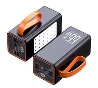 WSGDSG Power Bank ad Alta capacità da 80000 mAh, Caricabatterie Portatile a Ricarica Rapida PD66W con 4 uscite, Batteria Esterna con Display LED per Telefoni Tablet(Size:80000mAh,Color:Nero)