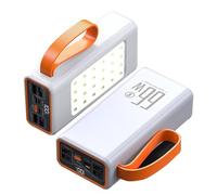 WSGDSG Power Bank ad Alta capacità da 80000 mAh, Caricabatterie Portatile a Ricarica Rapida PD66W con 4 uscite, Batteria Esterna con Display LED per Telefoni Tablet(Size:80000mAh,Color:Bianco)