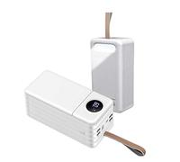 WSGDSG Power Bank, Caricabatterie Portatile da 100000 mAh con Uscite e Ingressi, Caricabatterie Rapido per iPhone con Torcia Batteria Esterna USB C ad Altissima capacità(Size:Bianco,Color:100000Mah)