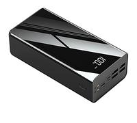 WSGDSG Power Bank da 60000 mAh per Campeggio all'aperto Caricatore Portatile con Ricarica ad Alta velocità da 2,1 A Batteria Esterna con Display LED per Telefoni Tablet(Size:Nero,Color:60000Mah)