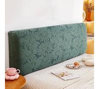 WSGJHB Copri Testata Letto Matrimoniale, Copritesta Letto Matrimoniale Testiera Imbottita Fodera Elastica Antipolvere Lavabile Copritestiera Stampa Tinta Unita Copritestata 170-190 cm Verde Pino