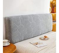 WSGJHB Copri Testata Letto Matrimoniale，Elastico Copritesta Letto Matrimoniale Protezione Copritestiera Stampa Tinta Unita Copri Testiera Letto Matrimoniale 190-210 cm Grigio chiaro